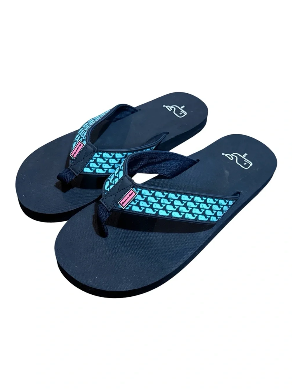 Vineyard vines Classic Whale Foam Flip Flops - Size 9